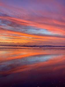 Art: Afterglow Delight, Foxton Beach - Unframed Print
