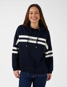 Stella + Gemma Hoodie - Newport with Navy Banner Logo