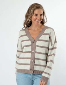 Womens Clothing: Stella + Gemma Greyson Cardi - Oat Stripe