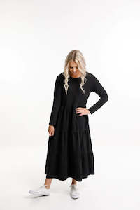 Homelee Long Sleeve Kendall Dress - Black
