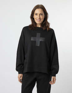 Sweatshirts Hoodies: Stella + Gemma Sunday Sweater - Black