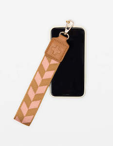 Stella + Gemma Phone Wrist Strap - Tan/Blush