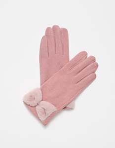 Stella + Gemma Gloves - Rose with Bow