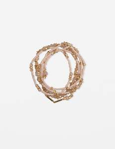 Jewellery: Stella + Gemma Bracelet - Set of 5 Rose Quartz Beads