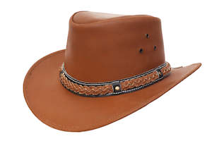 Hills Hats: Oily Nubuck Cow Suede Leather Hat