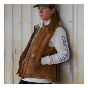 Coats And Jackets 1: Carhartt Women's 104224 Washed Duck Sherpa lined vest