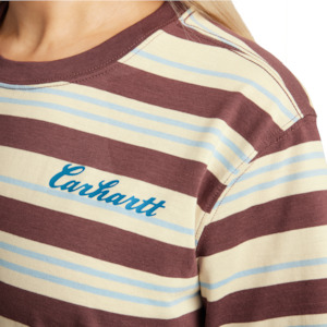 Shirts: Carhartt TK6908 Women's Tencel™ Loose Fit Striped T-Shirt