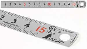 Stainless steel rulers "pick-up" (Shinwa)