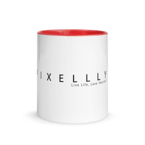 Mugs: Pixellly Live Life, Love Yourself Mug
