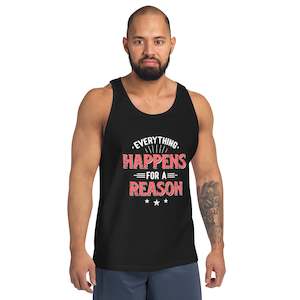 Men Muscle Shirt: Mens Everything Happens For A Reason Tank Top