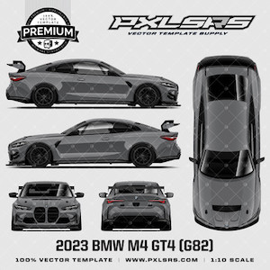 Products: 2023 BMW M4 GT4 (G82) - Full 'Premium' Full Template