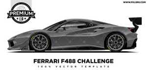 Products: Ferrari F488 Challenge 'Premium' Vector Template