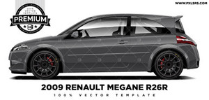 2009 Renault Megane R26-R 'Premium' Vector Template