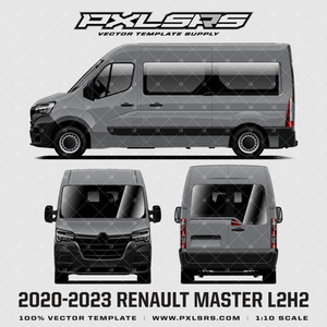 2020-2023 RENAULT MASTER MWB - L2H2 Vector Template