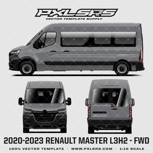 Products: 2020-2023 RENAULT MASTER MWB - L3H2 FWD - Vector Template