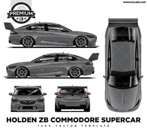 Products: HOLDEN ZB COMMODORE SUPERCAR FULL 'PREMIUM' Template