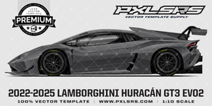 Products: 2022-2025 Lamborghini Huracán GT3 EVO2 'Premium' Side Vector Template