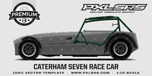 Products: Caterham Seven Racecar - Side 'Premium' Vector Template