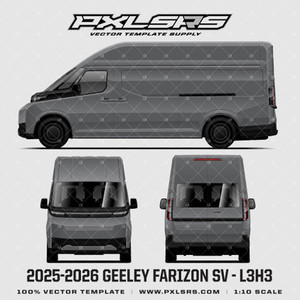 Products: 2025-2026 Geely Farizon Supervan SV LWB L3H3 - Vector Template