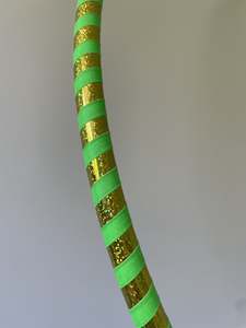 Beginner Hula Hoops: 36" Beginner Green Sparkles [SALE]