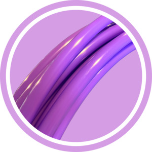 Intermediate Polypro Hula Hoops: Purple Power UV Reactive Polypro Hula Hoop