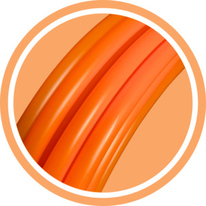 Intermediate Polypro Hula Hoops: Tangerine Dream UV Polypro Hula Hoop