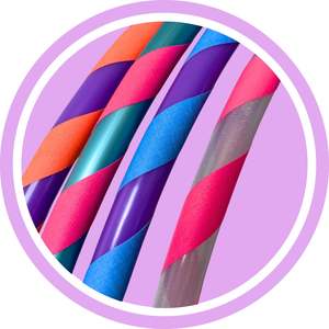 Intermediate Polypro Hula Hoops: [NEW!] Mix'n'Match Half-Taped Polypro Hula Hoop