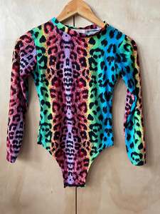 Pre Loved Clothing Festival Wear: Psychadelic Leopard Bodysuit