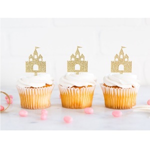 Products: Gold castle cupcake toppers - Pixie Party Boutique