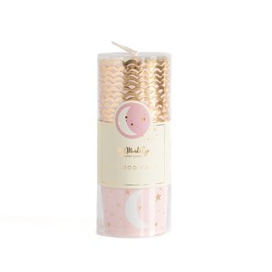 Products: Pink with Gold Stars food cups - Pixie Party Boutique