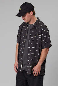 Just Another Fisherman: Sickle SS Shirt - Aged Black