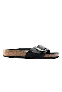 Madrid Big Buckle Oiled Leather - Black