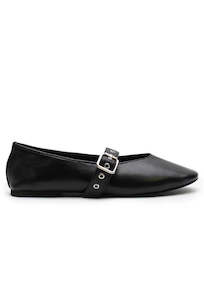 Eilwen Ballet Flat - Black/Silver