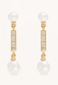 Breathe Pearl Drop Earrings