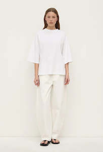 Assembly Label: Max Oversized Cotton Tee - White
