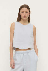 Assembly Label: Estelle Linen Top - Cloud