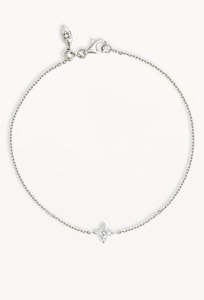 Crystal Bloom Bracelet - Silver