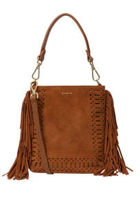 Coco Mini Bag Tan Suede + Fringe