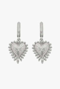 Mini Heart Rays - Sterling Silver