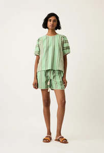 Jolene Top - Green Stripe
