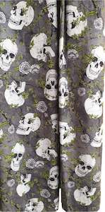 Fabric Library: Fabric - Skulls and Green Ivy
