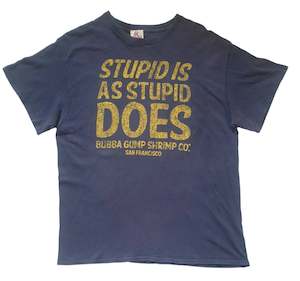 Vintage T-Shirt Bubba Gump Stupid Is As Stupid Does (Large)
