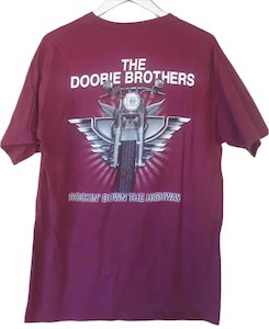 Womens Tees T Shirts: Vintage T-Shirt Doobie Brothers Rockin' Down The Highway (Large)
