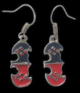 Dc Comics: Earrings Harley Quinn Bat Logo