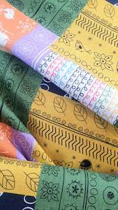 Fabric Library: Fabric - Minakoko Birds Folk Art (Japan)