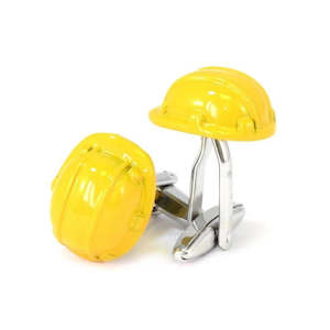 Cufflinks: Yellow Construction Hats Cufflinks