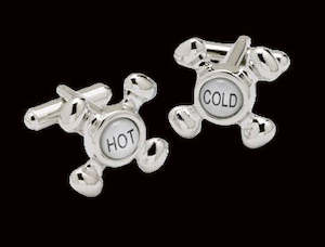 Silver Taps Plumbers Cufflinks