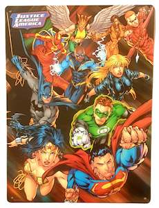 Dc Comics: Justice League Comic Heroes A3 Tin Sign