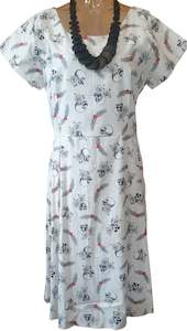 Audrey Dresses Planet Retro Originals: Skulls & Wings Audrey Dress - Planet Retro Original (Medium & Large)