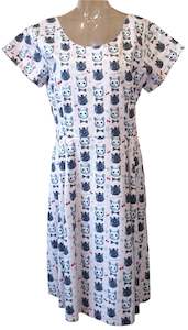 Audrey Dresses Planet Retro Originals: Cat Pink Stripe Audrey Dress - Planet Retro Original (Medium & 3XL)